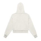 Fleeced Zip-Up Cropped Hoodie